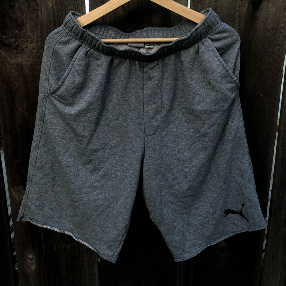 Grey puma athletic shorts